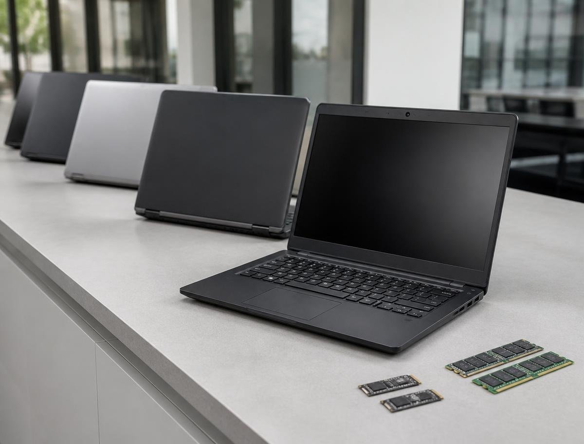 Business laptops with SSD and RAM modules